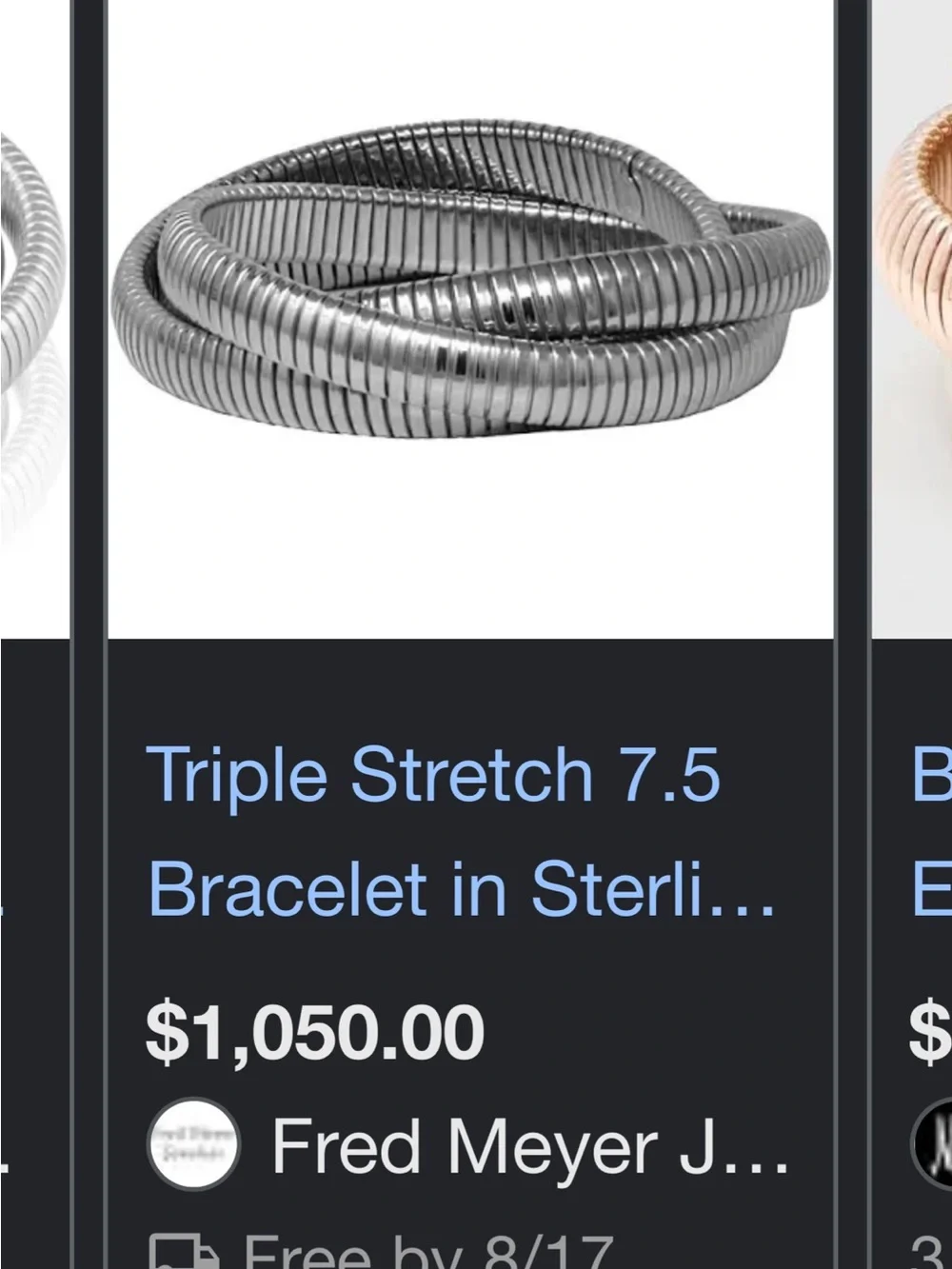 Silver Tone Flexible Intertwined Snakey look Wrap Bracelet